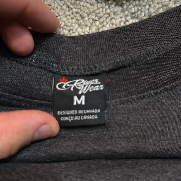 Dark Gray and White Toronto Canada Long Sleeve Tee - Picture 3 of 3